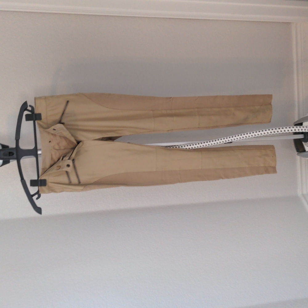 BCBG tan leather leggings size 6